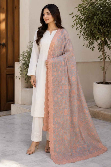 Luxury Soft Organza Aari Machine Embroidered Dupatta