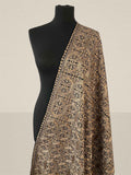 Luxury Hexagonal Jaal Design Silk Thread Embriodery Pashmina Stole