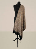 Luxury Hexagonal Jaal Design Silk Thread Embriodery Pashmina Stole