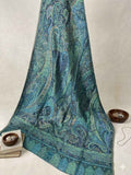 Luxury Emerald Moonlight Kani Silk Dupatta | Handloom Woven Heirloom