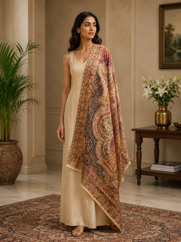 Premium Kani Paisley Design Shawl Toosh Pashmina Handloom