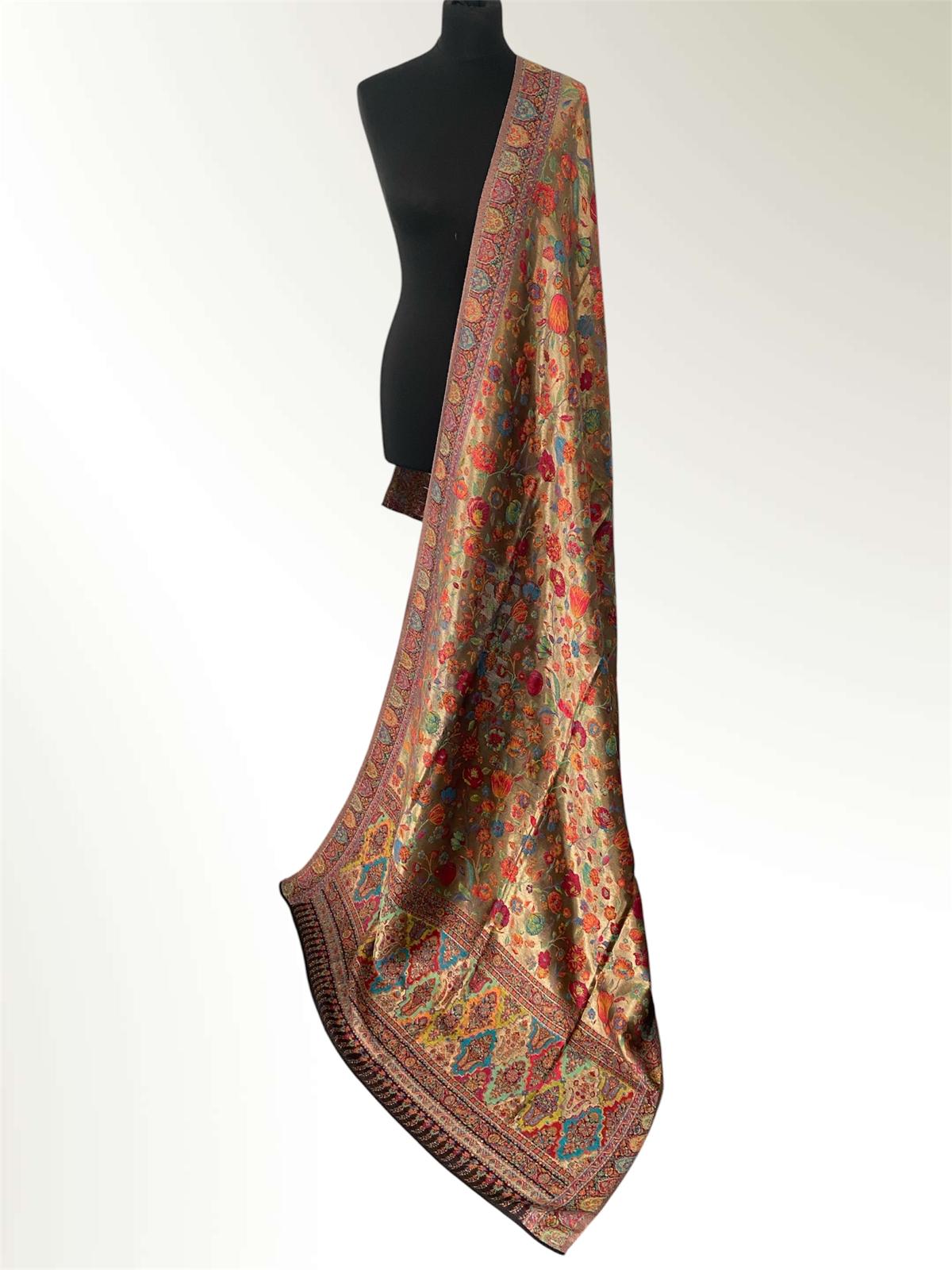 Luxury Kani Moonlight Silk-Blend Dupatta - LoomFable