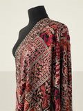 Luxury Black Pashmina Shawl – Royal Peacock & Elephant Silk Thread Embroidery - LoomFable