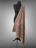 Luxury Natural Cedar Kani Handloom Shawl | All-Over Jamawar Jaal - LoomFable
