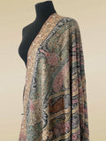Luxury Kalamkari Toosh Pashmina | Hand-Painted & Silk-Outlined Heirloom - LoomFable