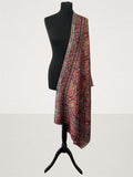 Black Matka Kani Pashmina Stole – Handwoven Toosh Heritage Floral Stole - LoomFable