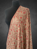 Luxury Natural Cedar Toosh Pashmina | Full-Body Hand-Needle Sozni Jaal - LoomFable