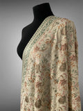 Luxury Champagne Gold Pashmina Shawl | Intricate Machine Silk Embriodery - LoomFable