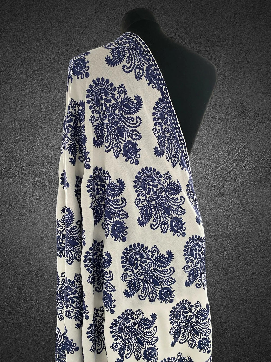 Luxury White Pashmina Shawl – Grand Aari Embroidery Wrap - LoomFable