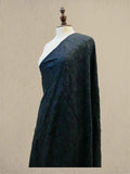 Luxury Black on Black Pashmina Shawl with Kashmiri Aari Flower Embroidery