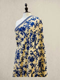 Luxury Rich Navy Blue & Skin Pashmina Shawl with Kashmiri Aari Flower Embroidery & Gold Pashmina Shawl with Kashmiri Aari Flower Embroidery