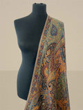 Luxurious Handwoven Kani Silk Dupatta Paisley Designe Wrap (Multi-Color)
