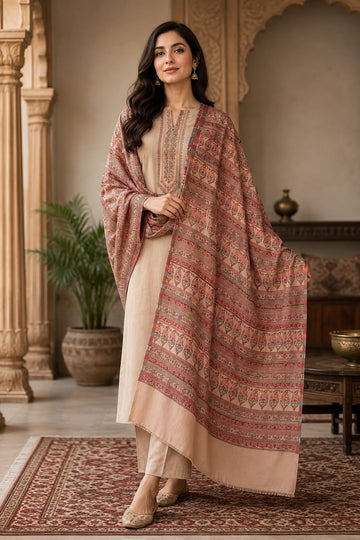 Premium Kani Shawl - Handwoven on Luxurious Toosh Pashmina