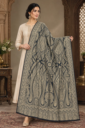Premium Kani Shawl with Moonlight Pasily Design – Traditional Kashmiri Toosh Pashmina