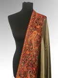 Kani Handloom Moonlight Shawl Paisley design on Pashmina - LoomFable