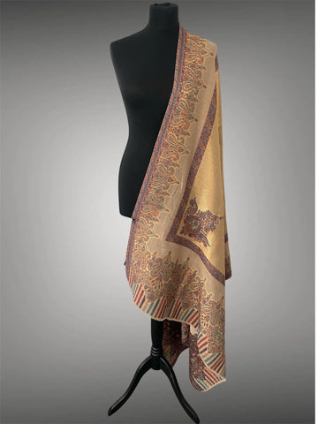 Master Artisan Piece Kani Moonlight Toosh Pashmina Shawl - LoomFable