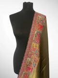 Kani Moonlight 4 side Darbar design border Shawl - LoomFable