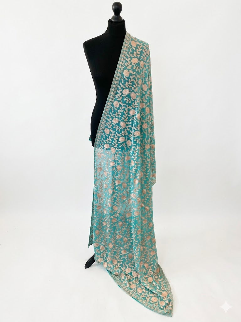 Chiffon Aari Embriodery Dupatta